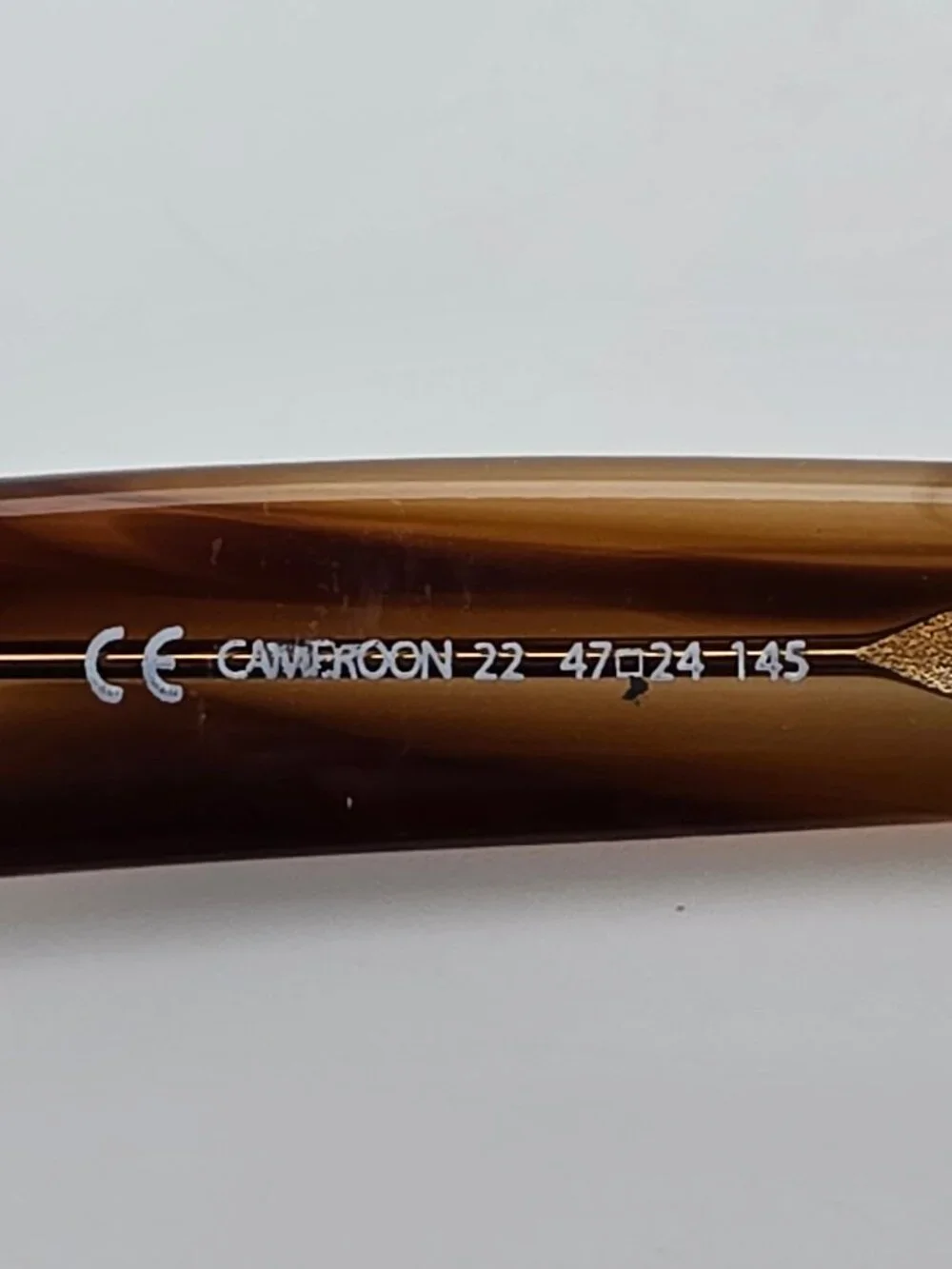 Article One Cameroon 22 Brown Stripe Sunglasses FRAME ONLY Italy 47-24-145